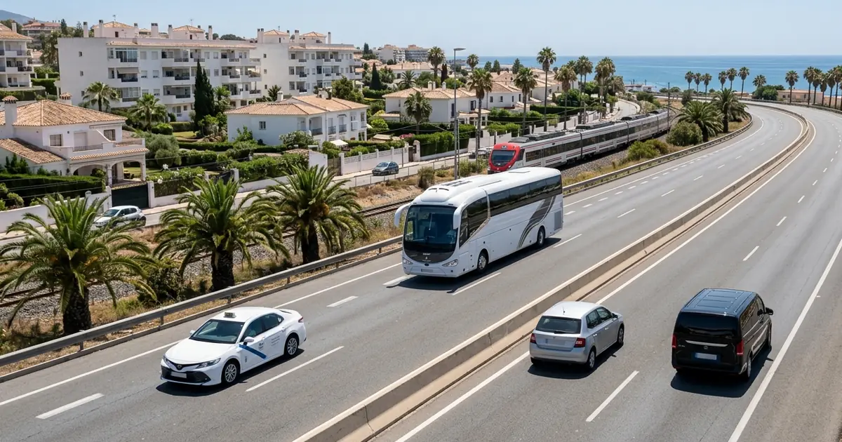 Malaga Airport to Calahonda transfer by taxi, bus, train and rental car on Costa del Sol