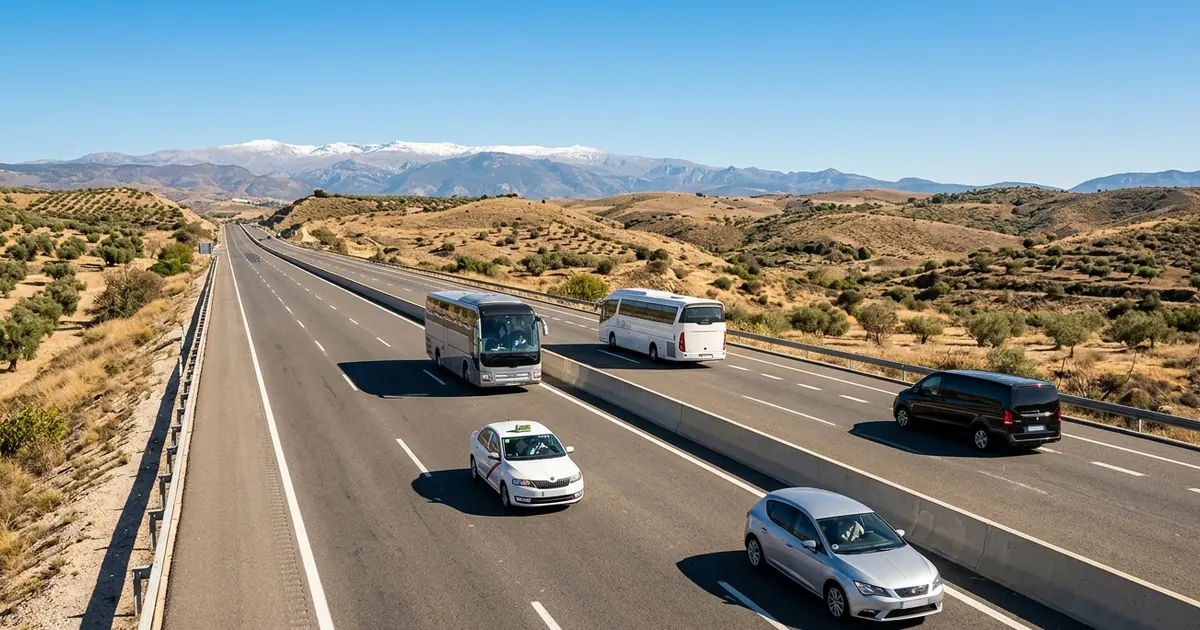 Malaga Airport to Granada transfer by taxi, bus and car hire in Andalusia