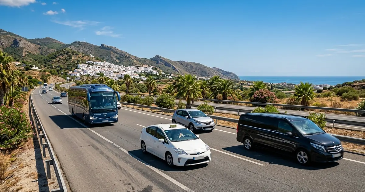 Malaga Airport to Mijas transfer by taxi, bus and car hire on Costa del Sol