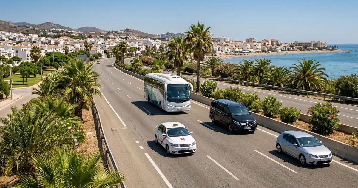 Malaga Airport to San Pedro de Alcantara transfer by taxi, bus and private car on Costa del Sols