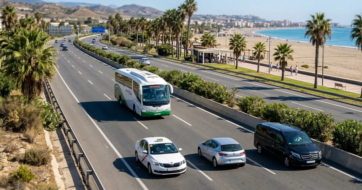Malaga Airport to Torre del Mar transfer by taxi, bus and car hire on Costa del Sol