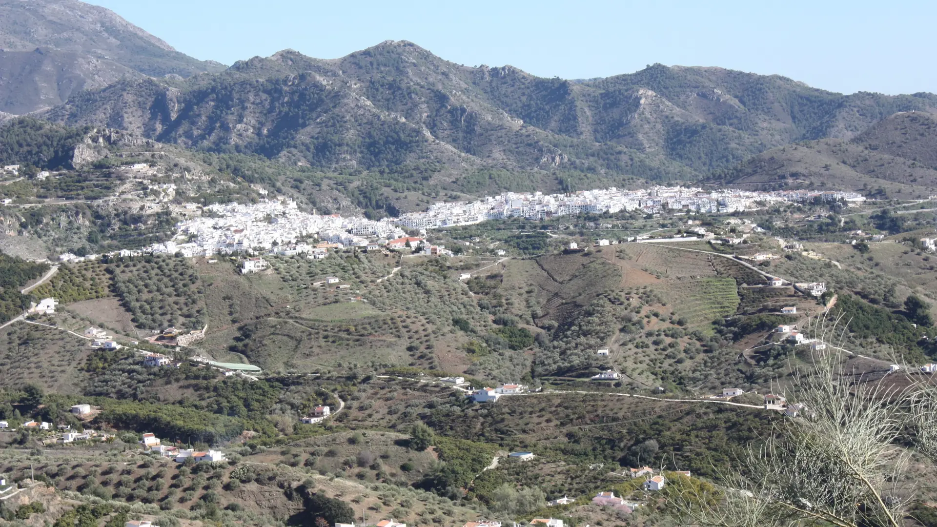 The white village of Frigiliana in the hills above Nerja, a popular day trip on the Costa del Sol