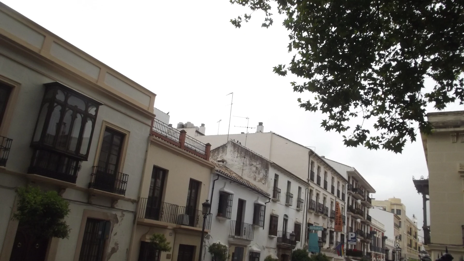 Calle Virgen de la Paz in Ronda's El Mercadillo district, home to several of the town's restaurants near the bullring